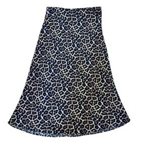 New H & M Leopard Print Midi Skirt